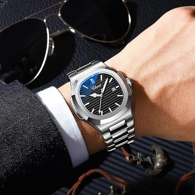 🕰️ Montre Élégante en Acier Inoxydable – Design Moderne & Raffiné